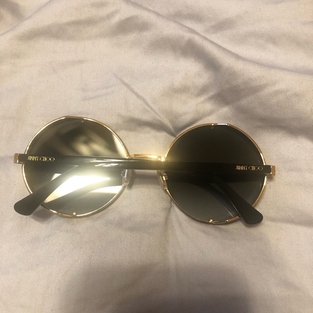 JIMMY CHOO Round Glitter Details Sunglasses - Picture 8 of 11